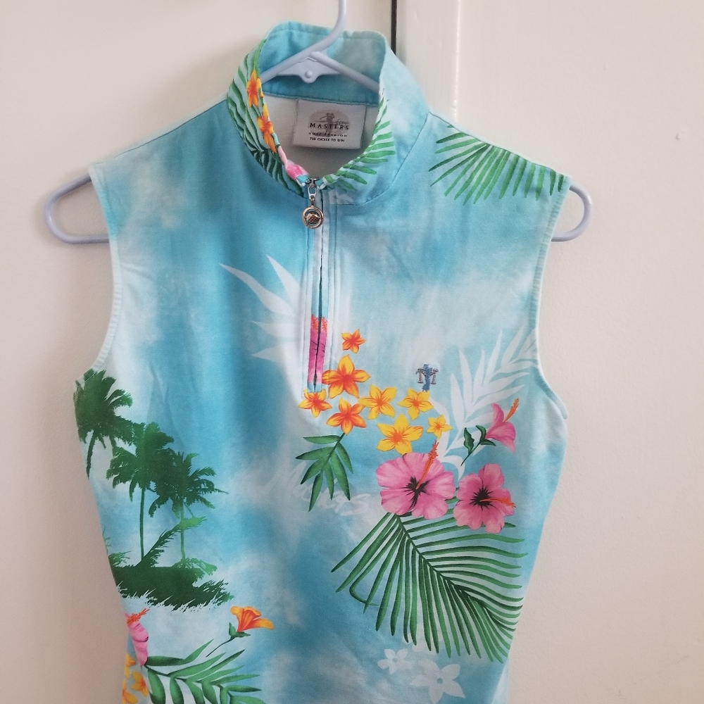 Womans golf shirt, sleeveless